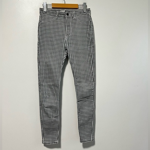 Stradivarius Gingham High-Waisted Pants - Size 6 - Picture 2 of 9